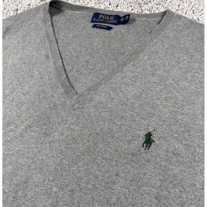 Polo Ralph Lauren Mens Pima Cotton V Neck Sweater‎ Vest Gray 3XB Extra Big